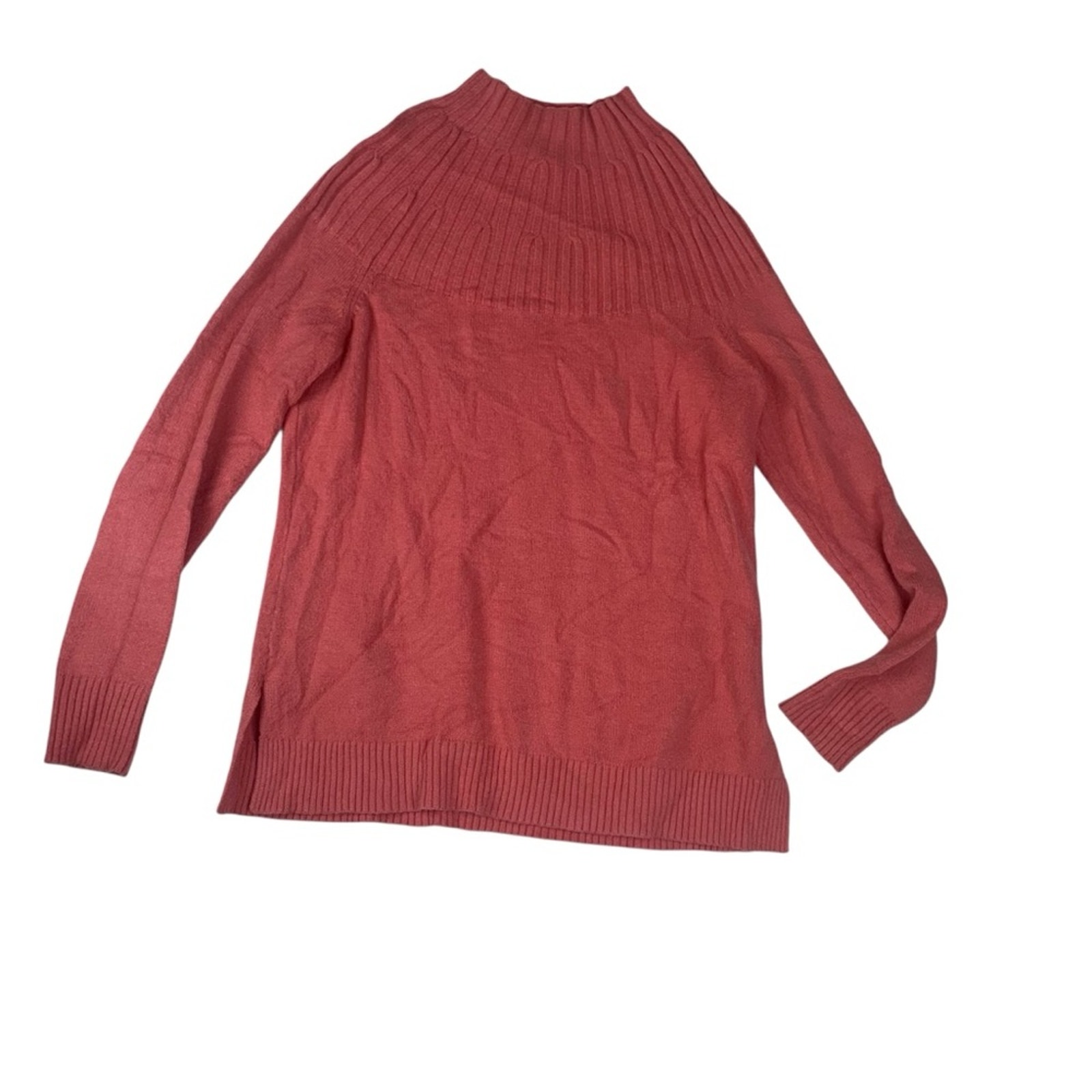 Anthropologie Size Xs Pink Ribbed Knit Long Sleeve Sweater Cable Casual